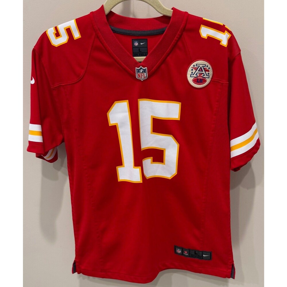 Patrick Mahomes Kansas City Chiefs #15 Nike On Field Football Jersey Youth Large